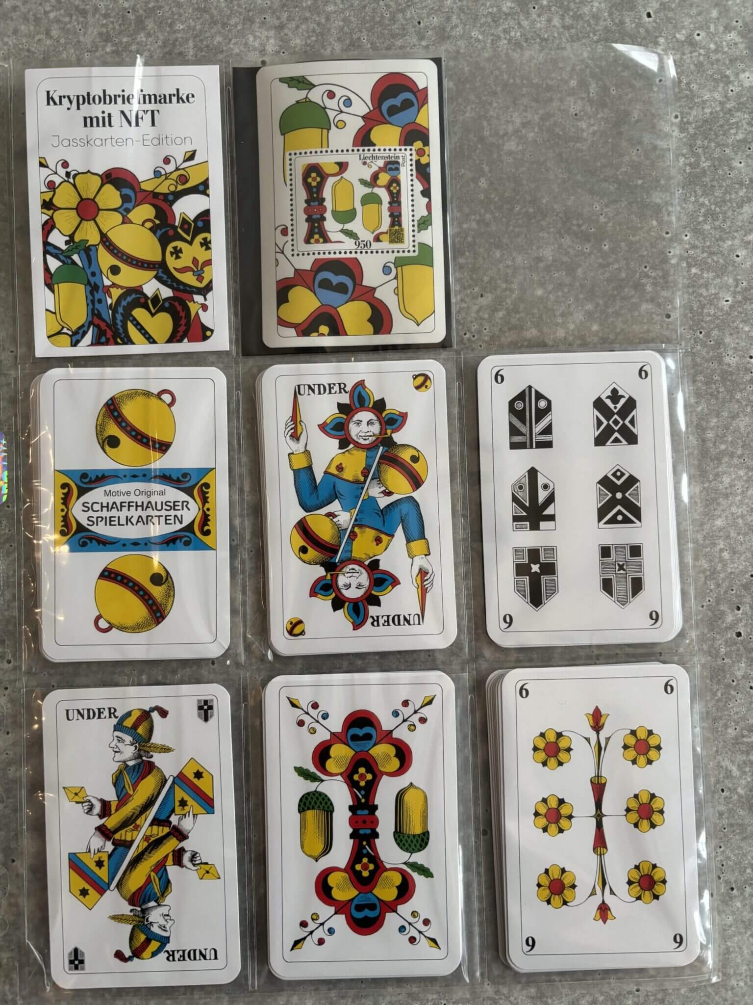 Kryptobriefmarke Jasskarten-Edition (Liechtenstein)