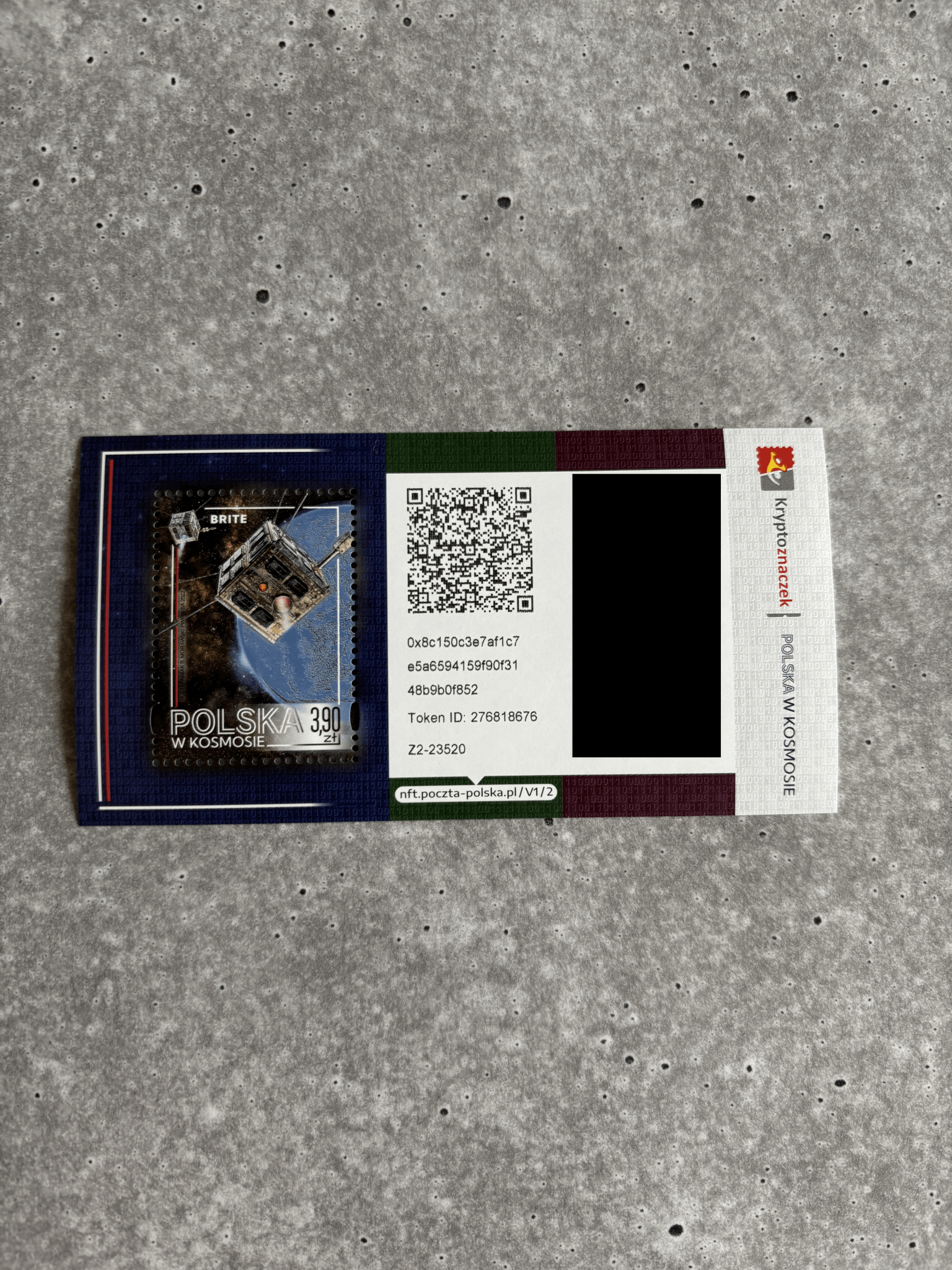 Krypto znaczek 1 – Poland in Space (Poland)
