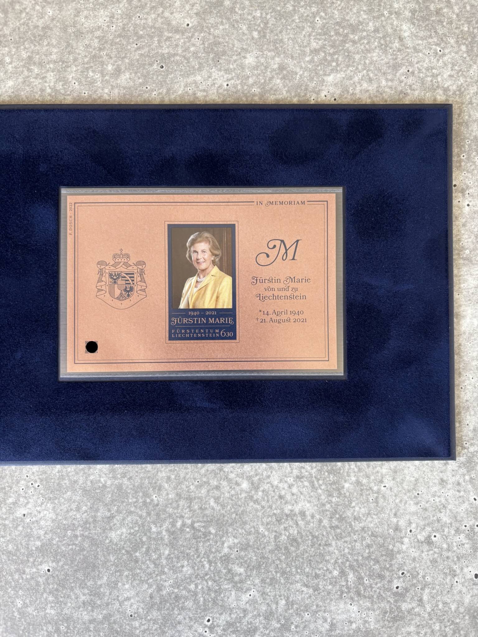 In memoriam of Princess Fürstin Marie (Liechtenstein)