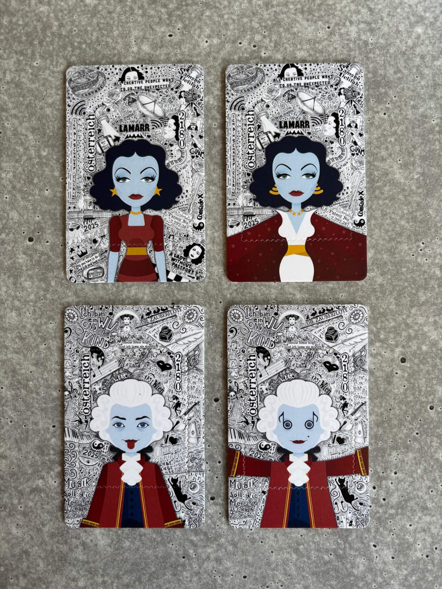 Hackatao Stamp 2 – Creative Minds: Lamarr & Mozart (Austria)